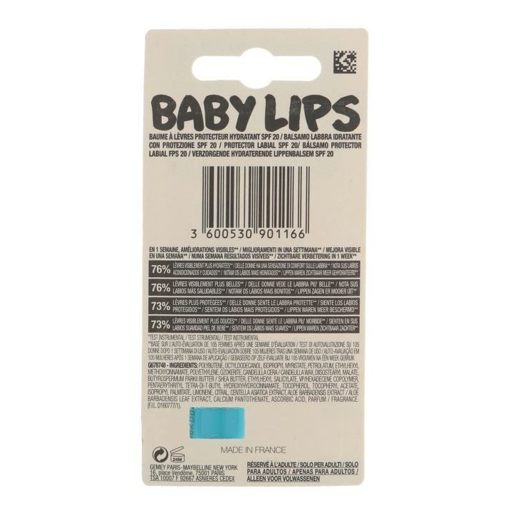 GEMEY MAYBELLINE Baume a levres Baby Lips