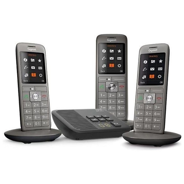 GIGASET Téléphone Fixe CL 660 A Trio Anthracite