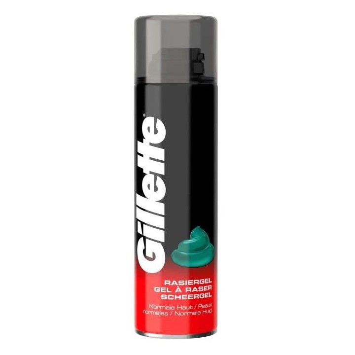 GILLETTE Gel a raser Peaux Normales pour homme - 200 ml