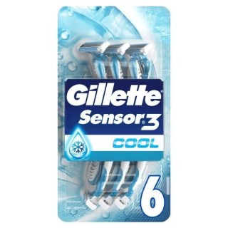 Gillette Sensor3 Cool Rasoir Jetable Pour Homme, X 6