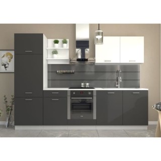 Cuisine complete PREGO - L 270 cm - Plan de travail 210 cm inclus - Gr