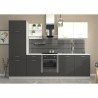 Cuisine complete PREGO - L 270 cm - Plan de travail 210 cm inclus - Gris Graphit