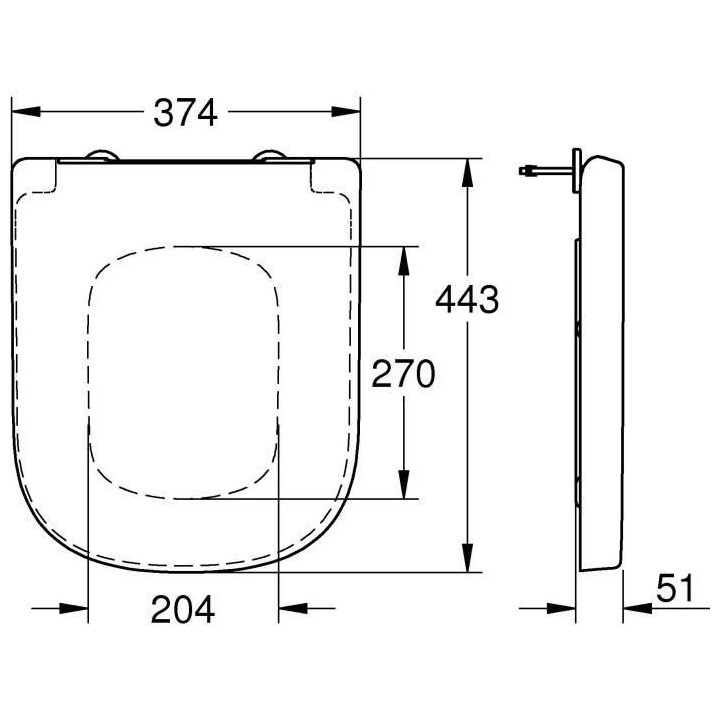 GROHE Sanitop-Wingenroth Abattant WC en céramique Blanc 39330001