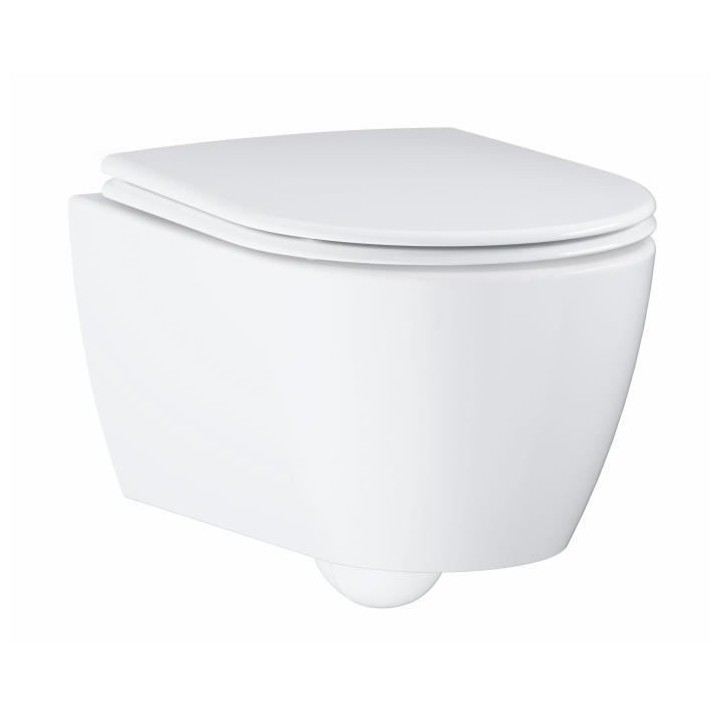 GROHE Cuvette WC suspendue, Essence Ceramic, sans rebord, traitement a