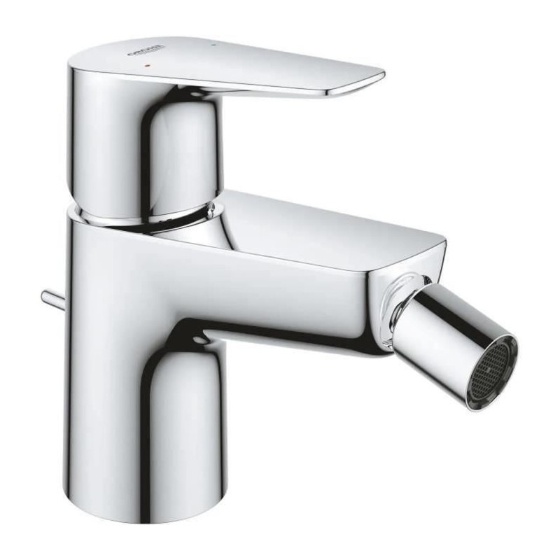 GROHE Mitigeur monocommande Bidet Start Edge, robinet avec tirette de vidage, mousseur économique d'eau, chromé, 23345001