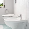 GROHE Mitigeur monocommande Bidet Start Edge, robinet avec tirette de vidage, mousseur économique d'eau, chromé, 23345001