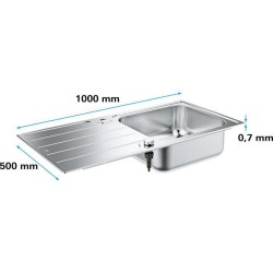 Evier - en acier inoxydable - inox - GROHE