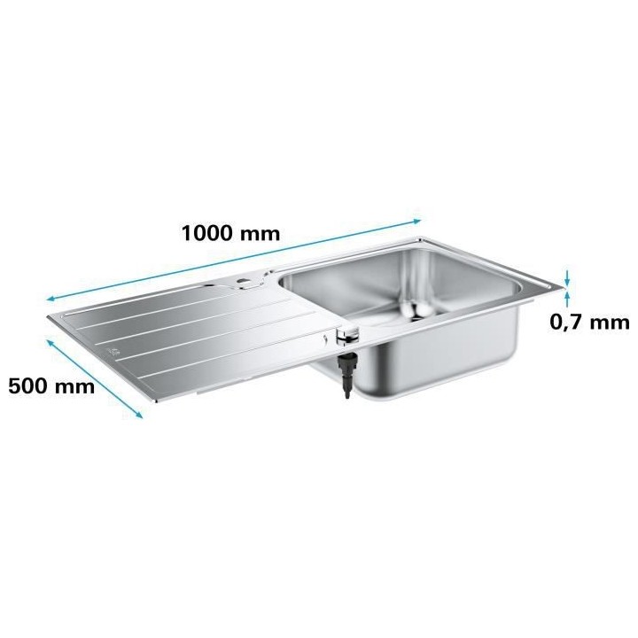 Evier - en acier inoxydable - inox - GROHE