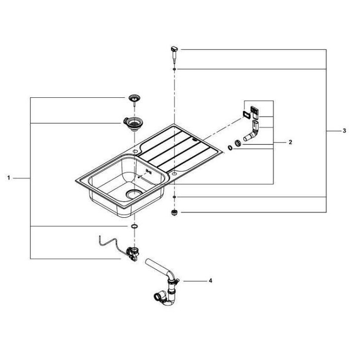 Evier - en acier inoxydable - inox - GROHE