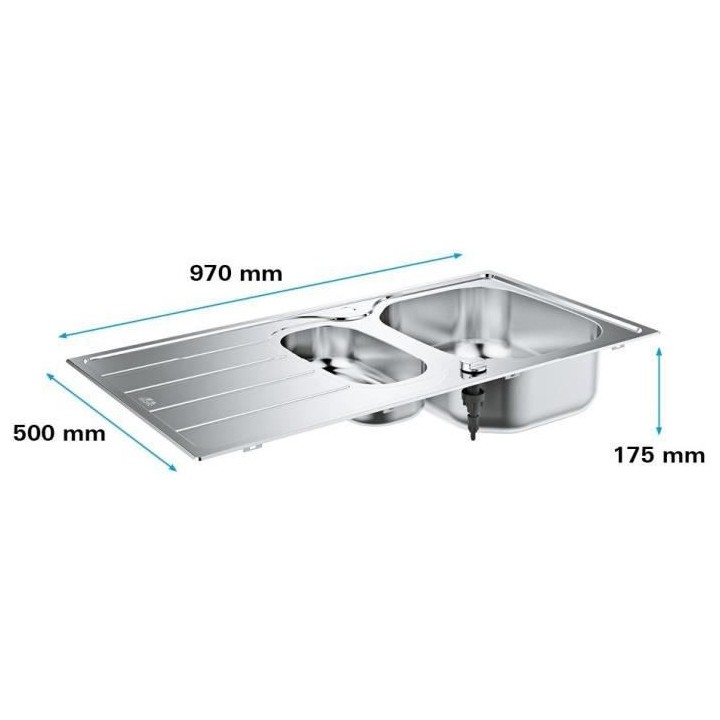 Evier en acier inoxydable - inox - GROHE