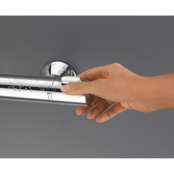 GROHE Mitigeur thermostatique douche Precision Flow, montage mural, protection anti-brûlure, raccord fileté 1/2, chromé,34840