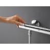 GROHE Mitigeur thermostatique douche Precision Flow, montage mural, protection anti-brûlure, raccord fileté 1/2, chromé,34840