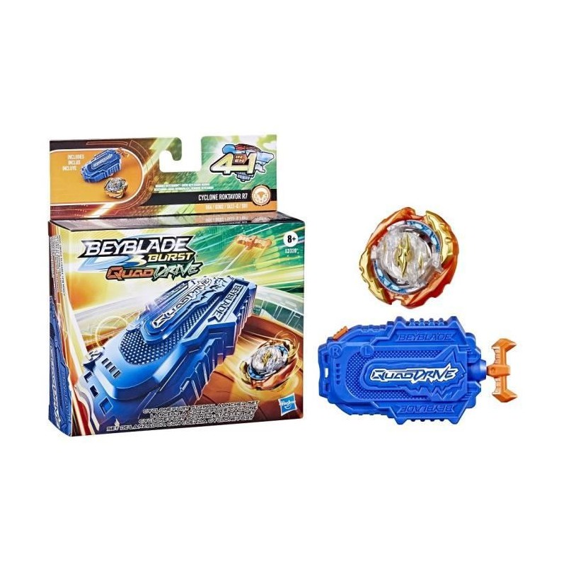 BEYBLADE - QuadDrive - Lanceur a corde Cyclone Fury et toupie