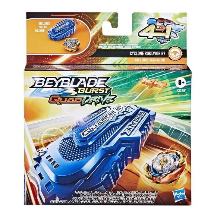 BEYBLADE - QuadDrive - Lanceur a corde Cyclone Fury et toupie