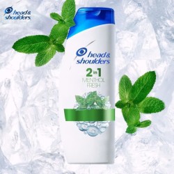 Head & Shoulders Shampoing et apres-shampoing Menthol Fresh 2 en 1 - 480 ml