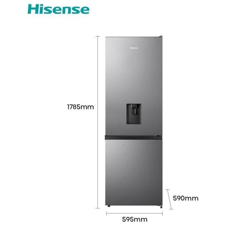 Réfrigérateur combiné HISENSE RB372N4WD1 - 2 portes - 292 L - l59 x
