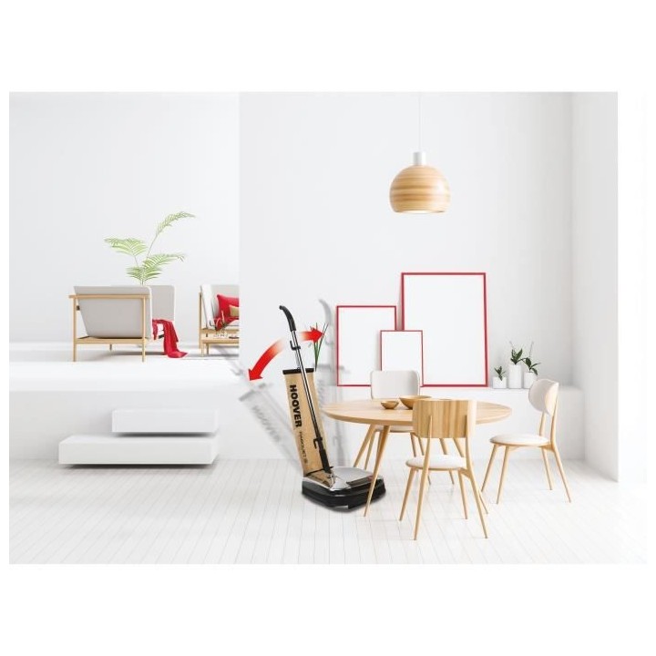HOOVER F38PQ/1 - Cireuse parquet massif - 800W - Fonction aspiration i