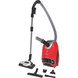 HOOVER HE710HM Aspirateur traîneau avec Sac Ultra Puissant 850W Silencieux 64 dB Grande Capacité 5L + Brosse Parquet - rouge e