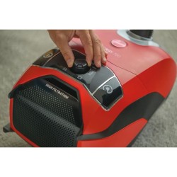 HOOVER HE710HM Aspirateur traîneau avec Sac Ultra Puissant 850W Silencieux 64 dB Grande Capacité 5L + Brosse Parquet - rouge e