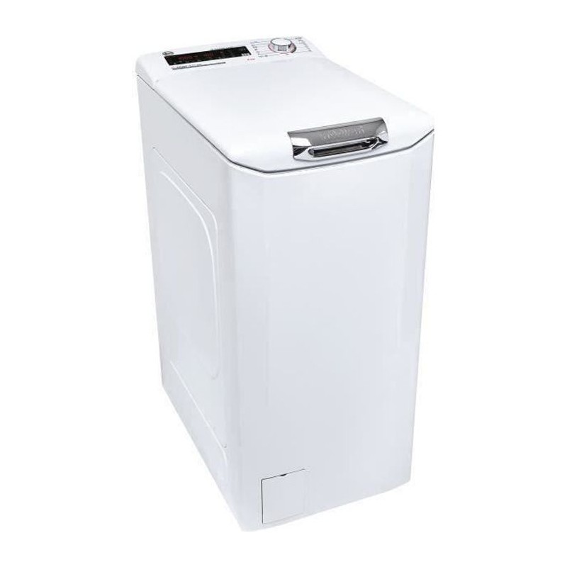 Lave-linge top HOOVER H3TFSMP48TAMCE-S - Induction - 8 kg - 1400 trs/min - connecté - Vapeur - Blanc