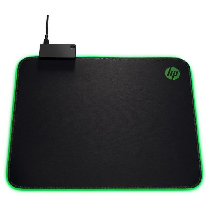 Tapis de souris gaming 400 pour HP Pavilion - noir et vert