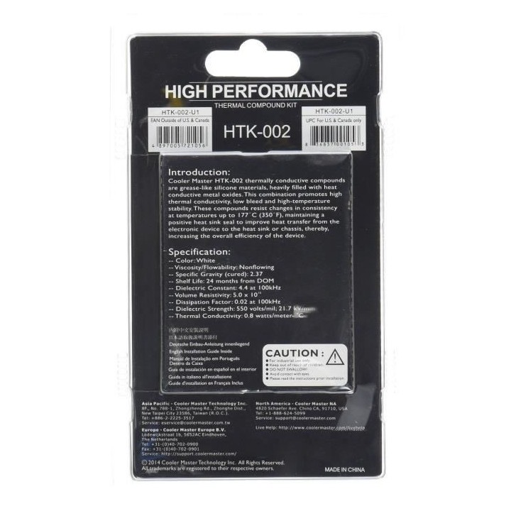 COOLER MASTER Pâte thermique HTK 002