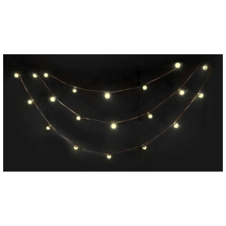 Guirlande lumineuse - IBIZA - LEDSTRING-WH - 20 LEDs blanches chaudes