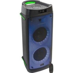 Enceinte de 300W - IBIZA - PHANTOM - Avec Bluetooth, USB, Micro SD, télécommande et LEDs sur la façade avant - Noir