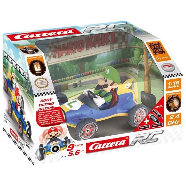 CARRERA-TOYS - 2,4GHz Mario Kart™ Mach 8, Luigi