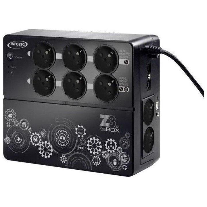 Onduleur 700 VA - INFOSEC - Z3 ZenBox EX 700 - Haute fréquence - 8 pr