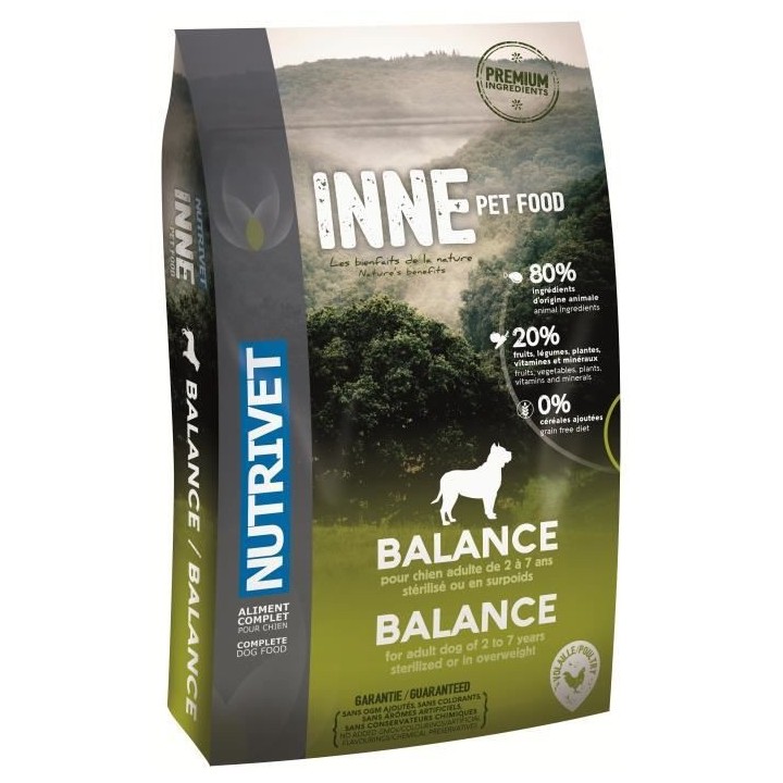 NUTRIVET Croquettes au poulet Inne Balance - Pour chien adulte stéril