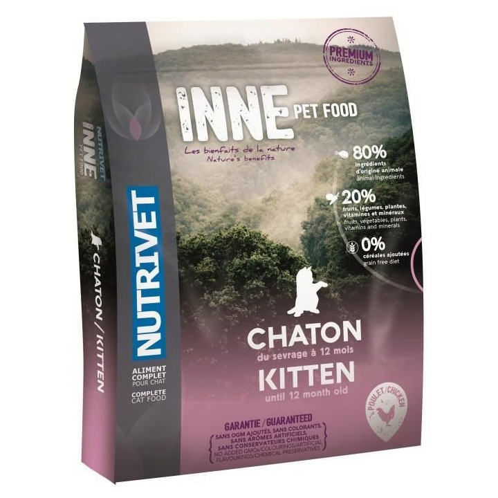 NUTRIVET Croquettes au poulet Inne - Pour chaton - 1,5 kg