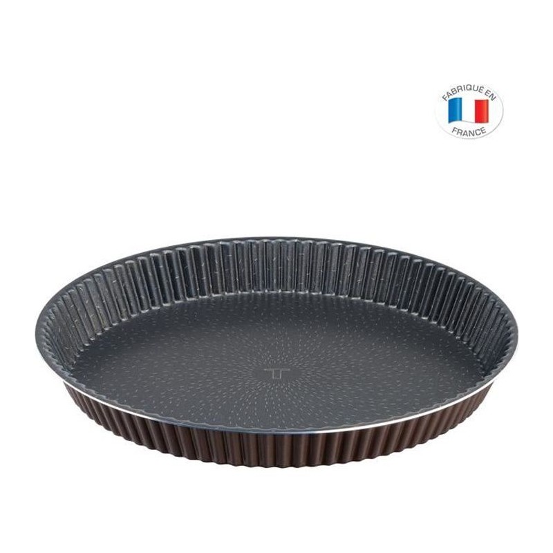 TEFAL J1608202 SUCCESS Moule a tarte 24cm, Revetement antiadhésif sain, Démoulage parfait, Cuisson parfaite, Aluminium recycl