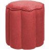 Pouf velours fleur Edi Pin, contreplaqué et mousse PU - Rose blush