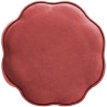 Pouf velours fleur Edi Pin, contreplaqué et mousse PU - Rose blush