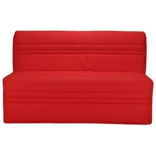 JOÉ Banquette BZ 3 places - Tissu rouge - Contemporain - L 143 x P 97