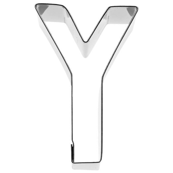 KARIS Emporte-piece Lettre Y Birkmann T.1.10 - Inox - 6 cm - PG rouge