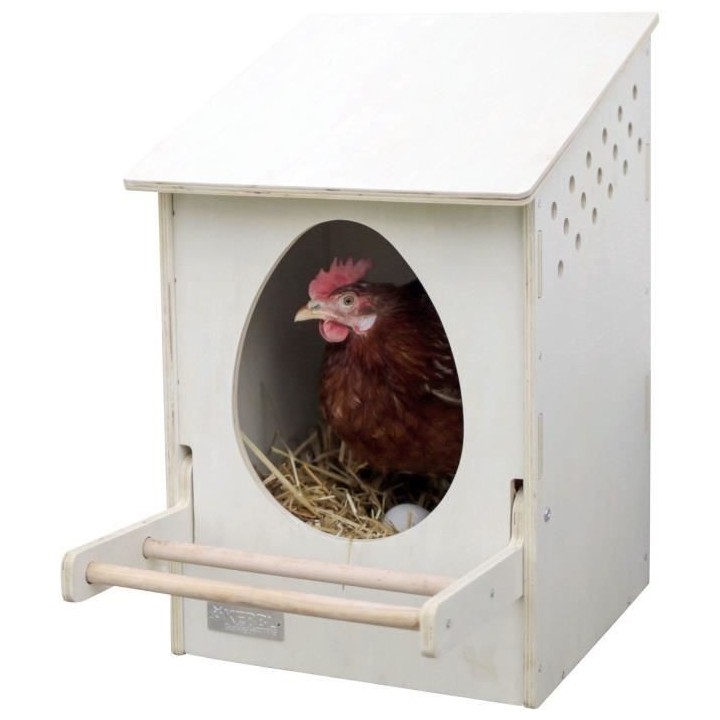 Pondoir KERBL - Bois - 51 x 34 x 53 cm - Blanc - Pour poule