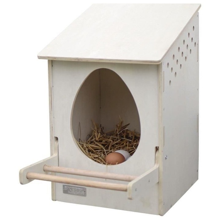 Pondoir KERBL - Bois - 51 x 34 x 53 cm - Blanc - Pour poule