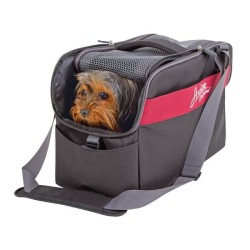 KERBL Sac de transport Axion pour chien - 44x20x27cm - Noir et rouge