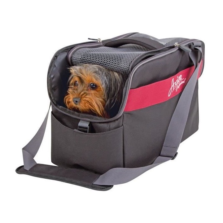 KERBL Sac de transport Axion pour chien - 44x20x27cm - Noir et rouge
