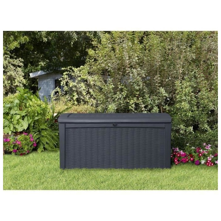 KETER - Coffre de rangement extérieur en résine 416 litres Gris - Ma