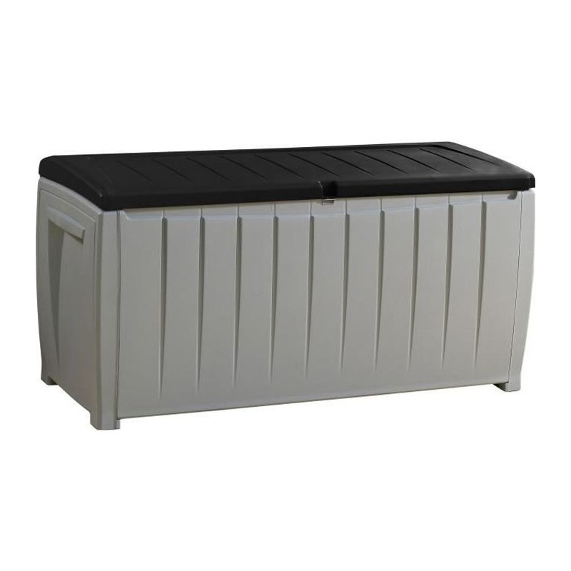 KETER - Coffre de rangement extérieur en résine 340 litres Gris - Malle de jardin