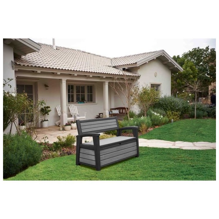 KETER - Coffre de rangement extérieur en résine 227 litres Gris - Ba