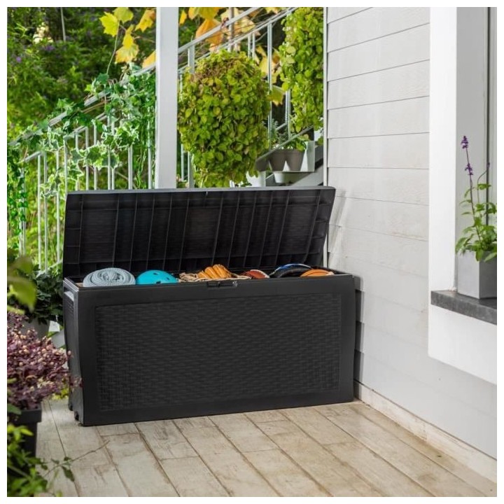 KETER - Coffre de rangement extérieur en résine 270 litres Gris - Ma