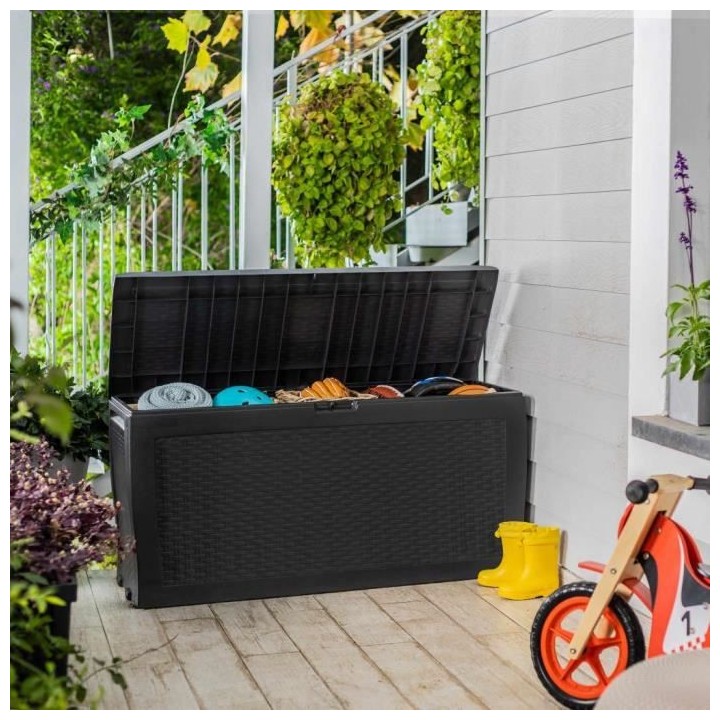 KETER - Coffre de rangement extérieur en résine 270 litres Gris - Ma