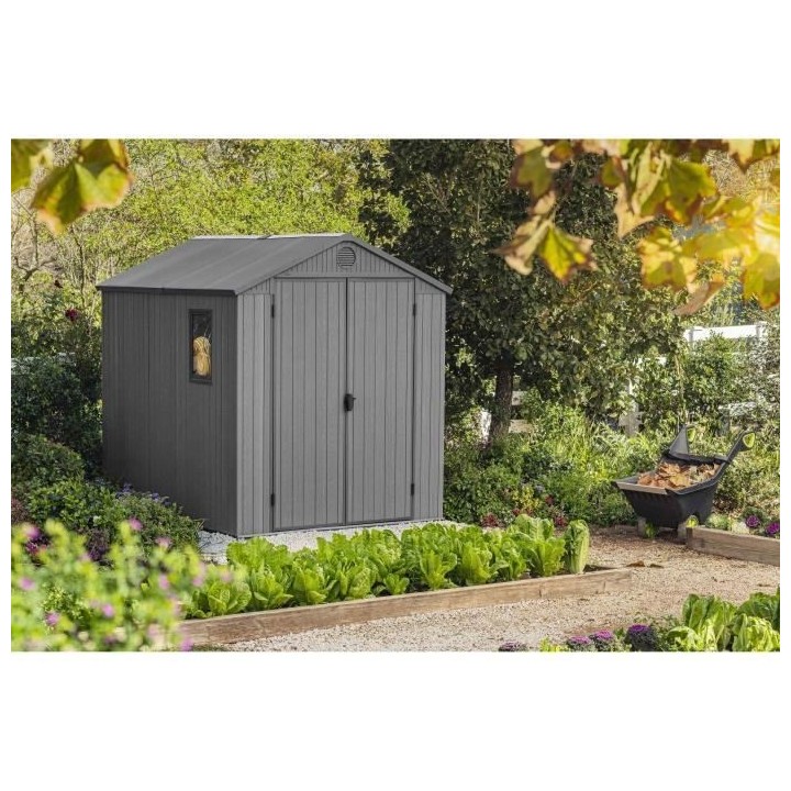 KETER - Abri de jardin en résine 4,8 m² Darwin 68 Gris
