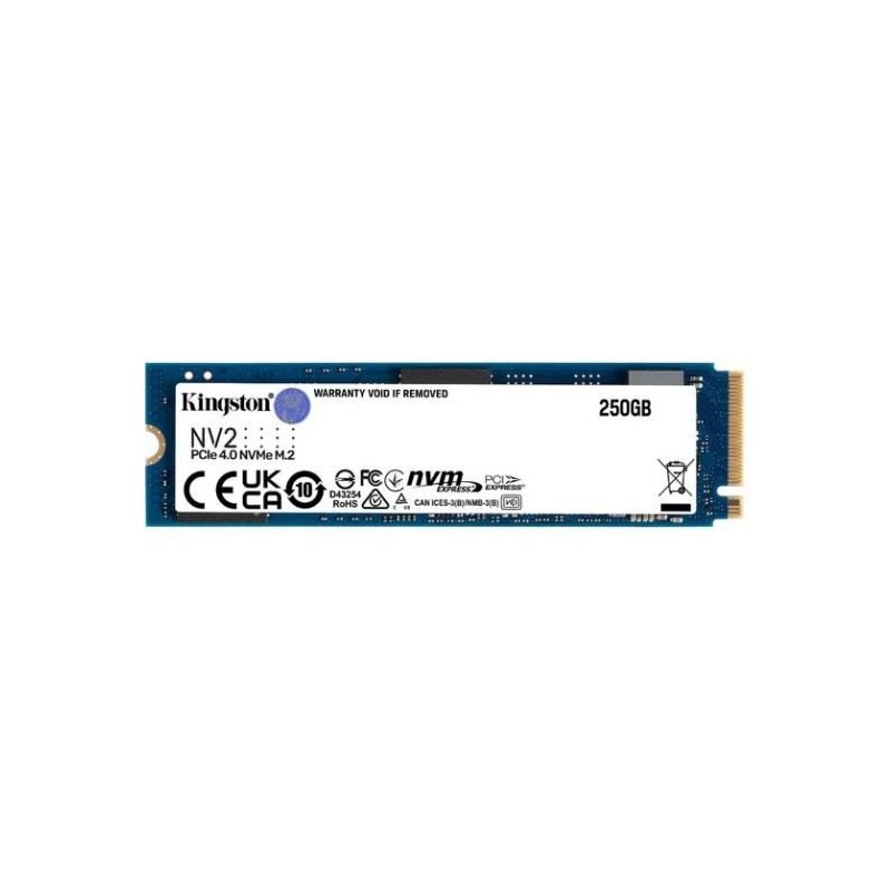 KINGSTON TECHNOLOGY Disque dur - SSD NV2 - 250Go - M.2 2280 PCIe 4.0 NVMe - Bleu