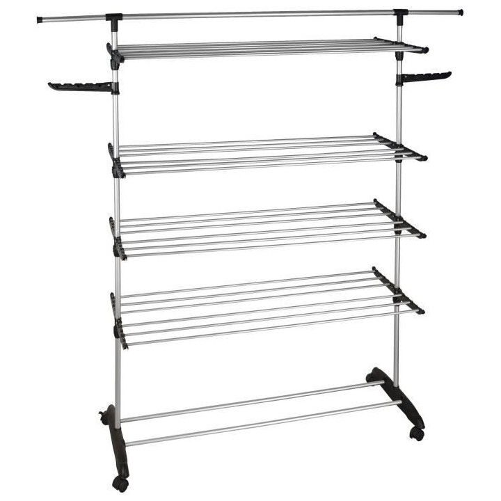 Séchoir a linge étendoir multifonction 32M ULTIMA 4 niveaux Noir et