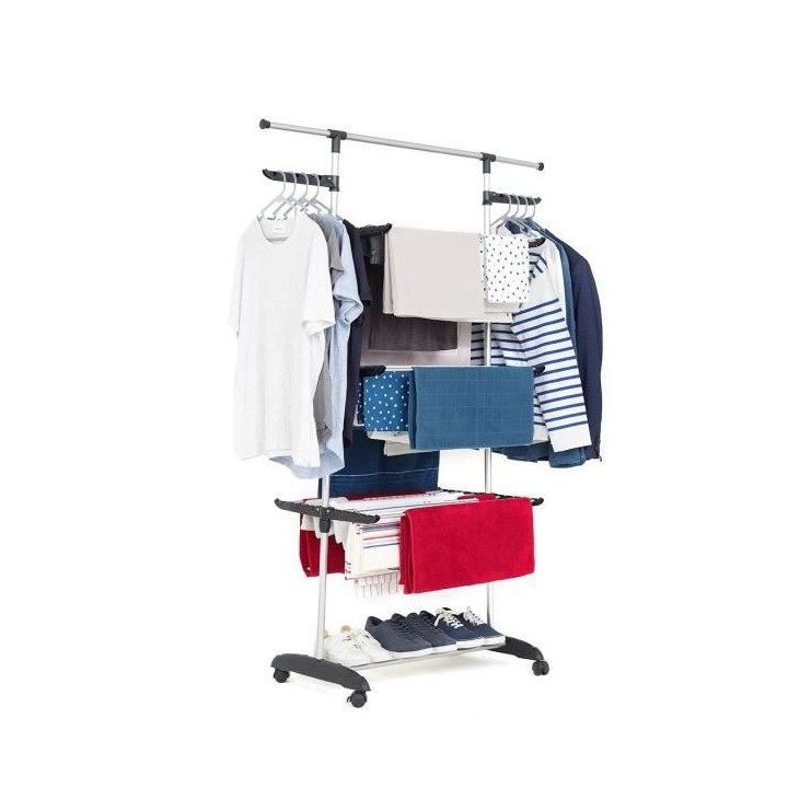 Séchoir a linge étendoir multifonction 32M ULTIMA 4 niveaux Noir et